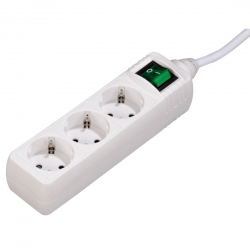 Мережевий подовжувач HAMA 3XSchuko 3G*1.5мм 3м White 00121905