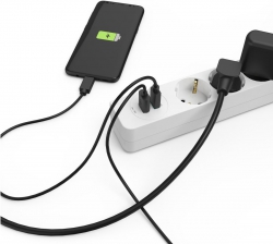 Мережевий подовжувач HAMA 3XSchuko 3G*1.5мм 1.4м USB-C/A, PD/QC White 00133757
