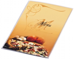 Папка "МЕНЮ" PIZZA, А4, PVC, три сторони, прозора Panta Plast 0309-0046-99