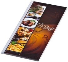 Папка "МЕНЮ" CAFE, 1/2А4, PVC, 6 файлів, прозора Panta Plast