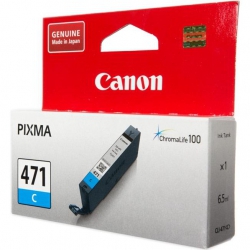 Картридж струменевий Canon CLI-471C PIXMA MG5740/MG6840 Cyan 0401C001