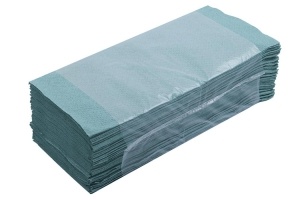 Рушники паперові макулатурні V-подібні.,160шт., зелені Buroclean 10100102