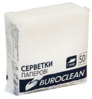 Серветки пап. BuroClean, 240*240, 50шт., в п/п упак., білий Buroclean 10100202