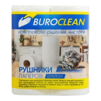 Рушник целюлозний, 2 рул., на гільзі, 2-х сл., білий, Buroclean Eurostandart 10100402