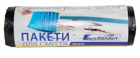 Пакети для сміття 120л/10шт, міцні, чорні BuroClean EuroStandart Buroclean 10200042
