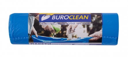Пакети для сміття 160л/10 шт, міцні, сині 900х1200мм, 24мкм BuroClean EuroStandart Buroclean 10200053