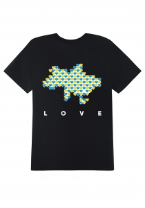 Футболка з патріотичним принтом "Love Ukraine" чоловіча чорна 15_MTblack