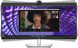 Монітор DELL 34" P3424WEB HDMI, DP, USB-C, RJ-45, MM, IPS, 3440x1440, sRGB 99%, CURVED, HAS, Cam 210-BFOB