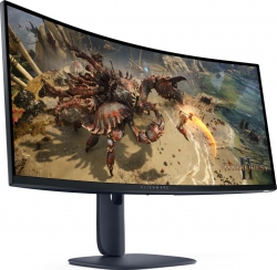 Монитор DELL 34" AW3425DWM 2xHDMI, DP, USB, VA, 3440x1440, 21:9, 180Hz, 1ms, DCI-P3 95%, CURVED, Adaptive-Sync, HDR 400 210-BQWL