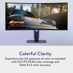 Монітор DELL 34" AW3425DW 2xHDMI, DP, USB, QD-OLED, 3440x1440, 21:9, 240Hz, 0.03ms, DCI-P3 99.3%, CURVED, G-SYNC, FreeSync, AdaptiveSync, HAS, HDR TrueBlack 400 210-BRTW