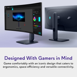 Монітор DELL 34" AW3425DW 2xHDMI, DP, USB, QD-OLED, 3440x1440, 21:9, 240Hz, 0.03ms, DCI-P3 99.3%, CURVED, G-SYNC, FreeSync, AdaptiveSync, HAS, HDR TrueBlack 400 210-BRTW