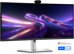 Монітор DELL 34" P3426WEV HDMI, DP, USB-C, RJ-45, IPS, 3440x1440, 21:9, 100Hz, sRGB 99%, CURVED, HAS, Cam 210-BVHT
