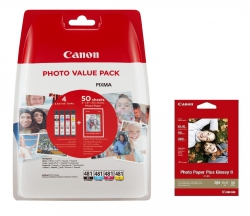 Комплект Canon No.481: картриджі CLI-481+ папір Canon PP-201 50 л 2101C004