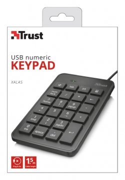 Клавіатура числова Trust Xalas USB Numeric Keypad BLACK 22221_TRUST