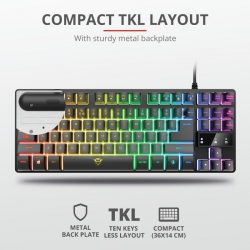 Клавіатура ігрова Trust GXT 833 Thado TKL USB Black 23724_TRUST