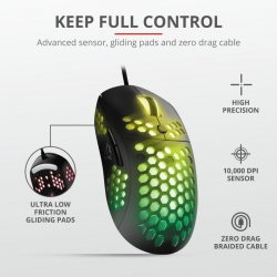 Мышь игрова Trust GXT 960 Graphin Ultra-lightweight RGB USB Black 23758_TRUST