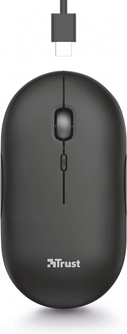 Миша Trust Puck Rechargeable Ultra-Thin BT WL Silent Black 24059_TRUST