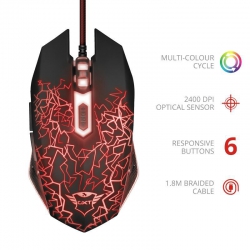 Миша Trust GXT105 IZZA, USB-A, Чорний 24618_TRUST