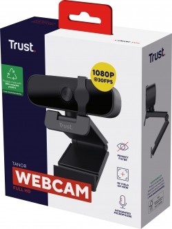 Вебкамера Trust Tanor,Full HD, 30 fps, fixed focus, черный 25548_TRUST