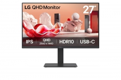 Монітор LG 27" 27BA65QB-B HDMI, 2xDP, USB-C, MM, IPS, 2560x1440, 100Hz, sRGB 98%, Pivot, HDR10