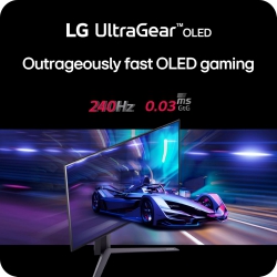Монитор LG 27" 27GS95QE-B 2xHDMI, DP, USB, Audio, OLED, 2560x1440, 240Hz, 0.03ms, DCI-P3 98.5%, G-SYNC, FreeSync, AdaptiveSync, Pivot, DisplayHDR TRUE BLACK 400