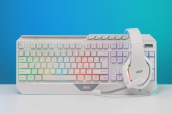 Клавиатура мембранная 2E GAMING KG315 110key, USB-A, EN/UA, RGB, белый 2E-KG315UWT