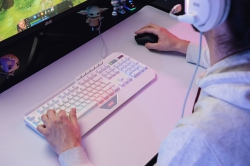 Клавиатура мембранная 2E GAMING KG315 110key, USB-A, EN/UA, RGB, белый 2E-KG315UWT