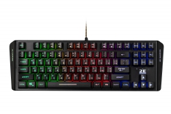 Клавіатура ігрова 2E GAMING KG355 LED 87key USB Black Ukr 2E-KG355UBK