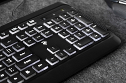 Клавіатура 2E KS120 White backlight USB Black 2E-KS120UB