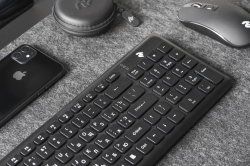 Клавіатура 2E KS230 Slim WL Black 2E-KS230WB