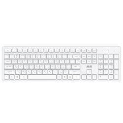 Клавіатура мембранна 2E KS260 106key, WL, EN/UK, білий 2E-KS260WWH_UA