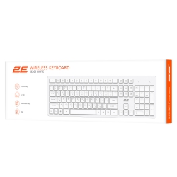 Клавіатура мембранна 2E KS260 106key, WL, EN/UK, білий 2E-KS260WWH_UA