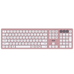 Клавіатура ножнична 2E KS270 109key, WL/BT, EN/UK, рожево-білий 2E-KS270WBPN_UA