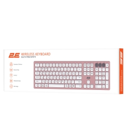 Клавіатура ножнична 2E KS270 109key, WL/BT, EN/UK, рожево-білий 2E-KS270WBPN_UA