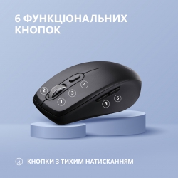 Мышь 2E MF225 Silent, WL/BT, чёрный 2E-MF225WBK