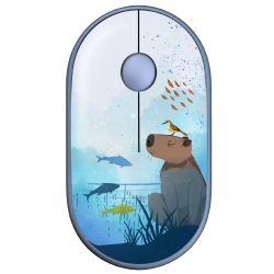 Мышь 2E MF300 CAPYBARA:SWIM Silent WL BT, синий 2E-MF300WCAPIBARABL