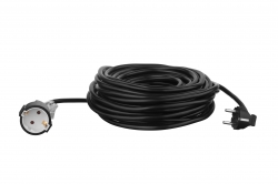 Удлинитель сетевой 2E 1хТип F, 3х1.5мм кв, 16A, 20м, чёрный 2E-PC315M20