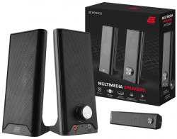 Акустическая система 2E PCS203, 2.0, USB, Metal Black 2E-PCS203BK