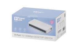 Коммутатор 2E PowerLink SF108C 8xFE, неуправляемый, десктоп 2E-SF108C