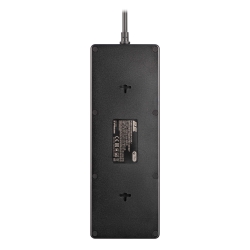 Подовжувач мережевий 2E 3м, 10xТипF, 16A, 3xUSB-A, 1xUSB-C, фільтр, чорний 2E-SP10M3USBBK