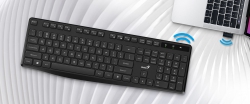 Клавіатура мембранна Genius KB-7200, 104key, WL, EN/UKR, чорний 31320002406