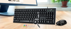 Комплект клавиатура и мышь Genius KM-100SE, AI, EN/UKR, черный 31330009410