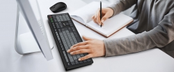 Комплект клавиатура и мышь Genius KM-8200, WL, EN/UKR, черный 31340003428