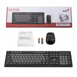 Комплект клавиатура и мышь Genius KM-8200, WL, EN/UKR, черный 31340003428