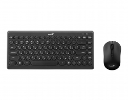 Комплект клавіатура та миша Genius LuxeMate Q-8000, WL, EN/UKR, чорний 31340013414