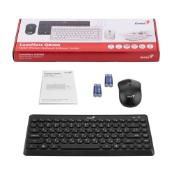 Комплект клавіатура та миша Genius LuxeMate Q-8000, WL, EN/UKR, чорний 31340013414