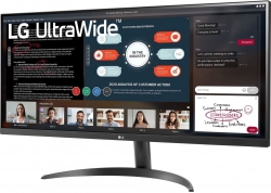 Монітор LCD 34" LG 34WP500-B 2xHDMI, Audio, IPS. 2560x1080, 95%sRGB, FreeSync, HDR10