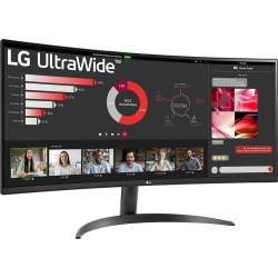 Монитор LG 34" 34WR50QC-B 2xHDMI, DP, Audio, VA, 3440x1440, 21:9, 100Hz, sRGB 99%, CURVED, FreeSync, HDR10