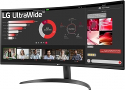 Монитор LG 34" 34WR50QK-B 2xHDMI, DP, Audio, VA, 3440x1440, 21:9, 100Hz, sRGB 99%, CURVED, FreeSync, HDR10
