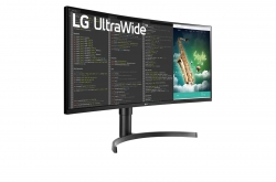 Монитор LG 35" 35WN75C-B 2xHDMI, DP, USB-C, MM, VA, 3440x1440, 21:9, sRGB 99%, CURVED, FreeSync, HAS, HDR10